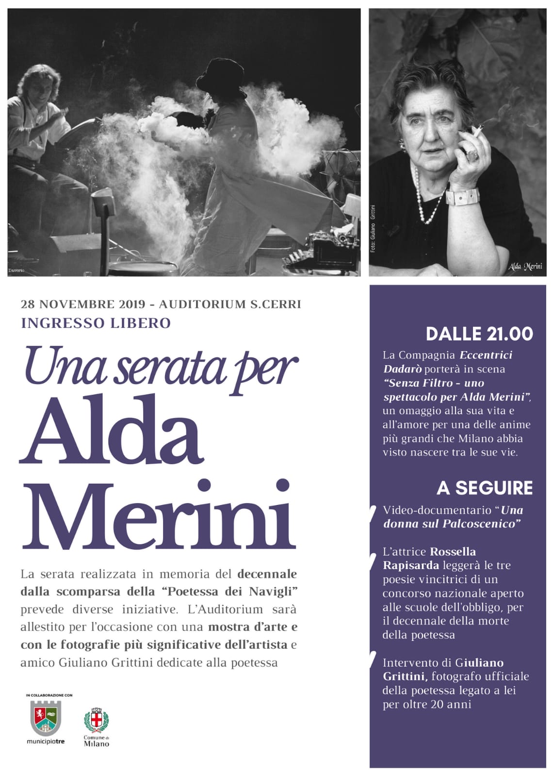 Poesie Di Natale Alda Merini.Gli Eccentrici Dadaro Una Serata Per Alda Merini 28 11 Milano